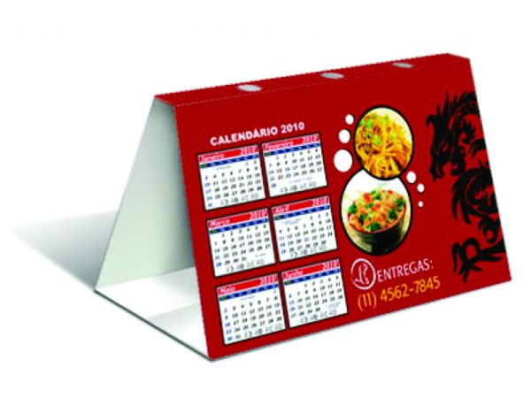 Calendário de Mesa Porta Caneta ou Cartão de Visita!
